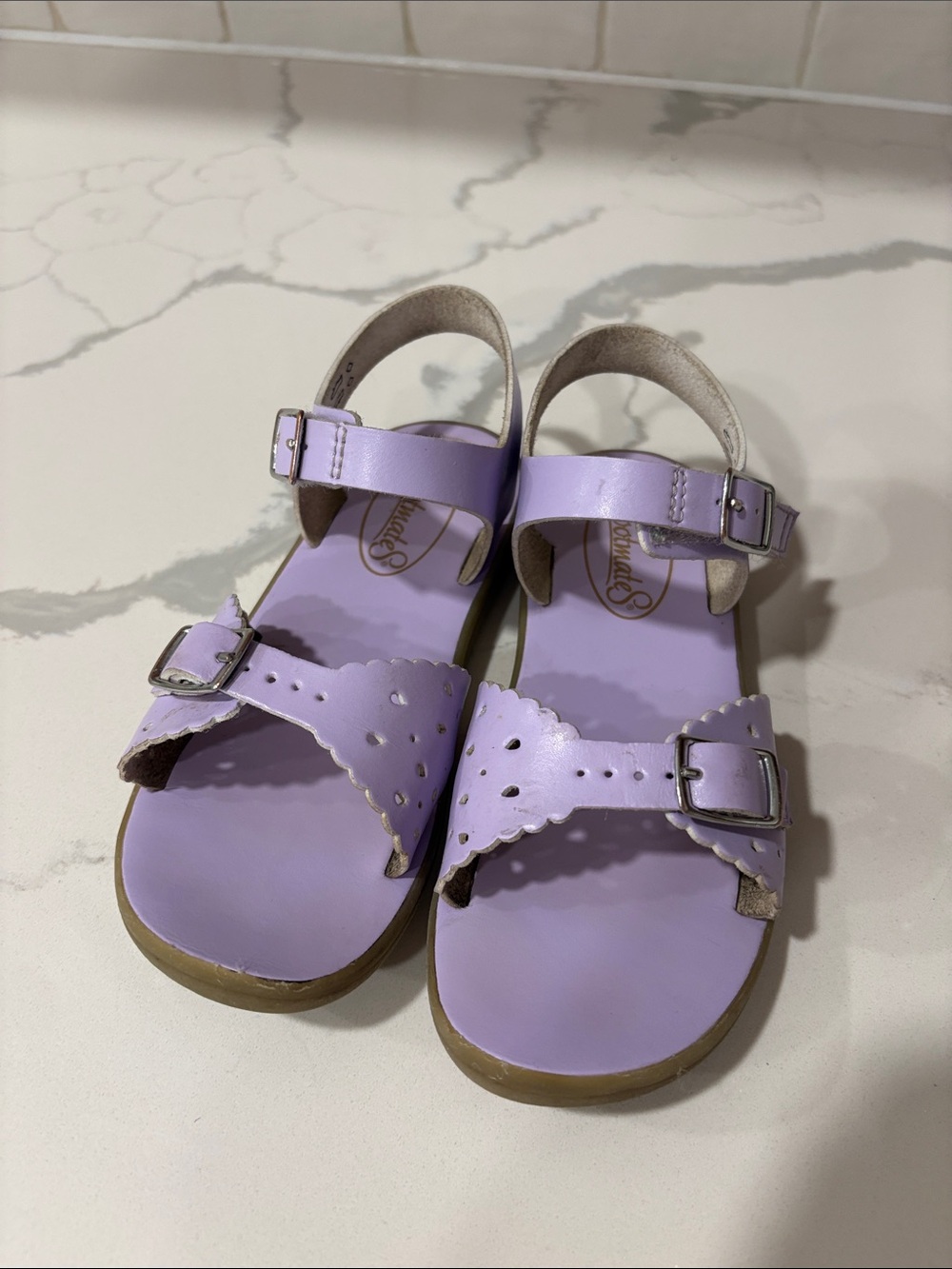 Footmates Eco-Ariel Sandals in Lavender, Size 13 Little Kid